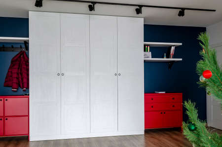 Interior design in Scandinavian style. Handmade furnitureの写真素材