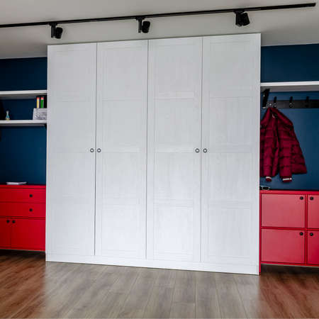 Interior design in Scandinavian style. Handmade furnitureの写真素材
