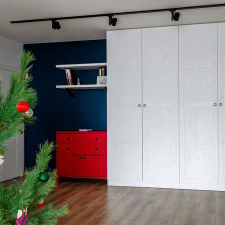 Interior design in Scandinavian style. Handmade furnitureの写真素材