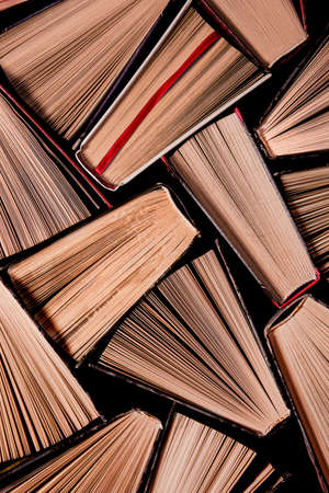 book background. Old books in the library. bookshelf shop. Knowledge publications, literature. Bookish bookstore, bookshopの写真素材