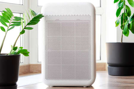 Air purifier in cozy home for filterの写真素材