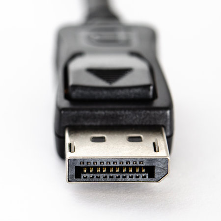 Display cable gold plated connector. technologyの写真素材