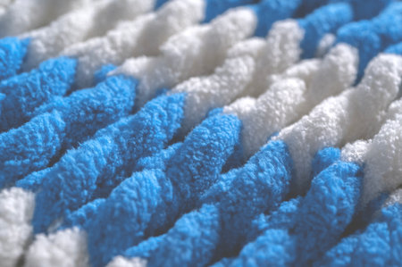 Cozy knitted multi-colored background. Fleeceの写真素材