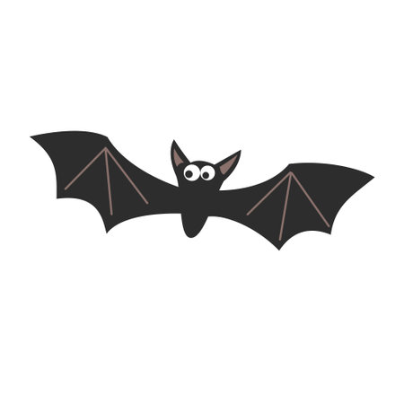 Flying bat clipart vector illustrationのイラスト素材