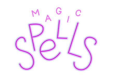 Magic Spell lettering Vector isolated compositionのイラスト素材
