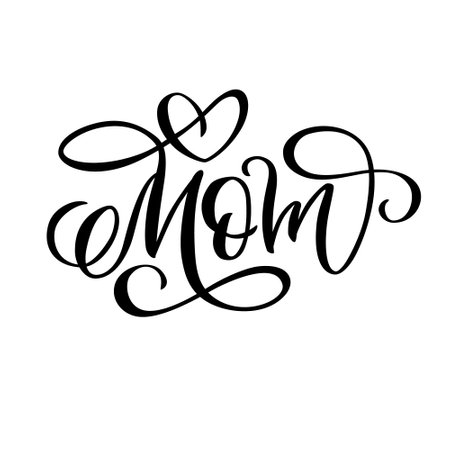 Mom vector lettering scriptのイラスト素材