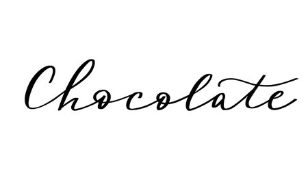 Chocolate vector lettering in script style.のイラスト素材