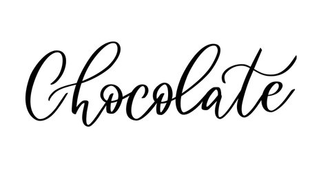 Chocolate vector lettering in script style.のイラスト素材