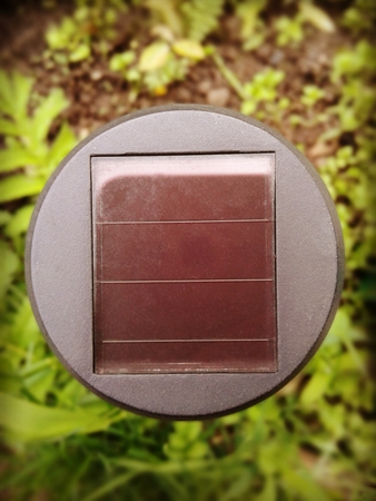 Solar battery in the garden