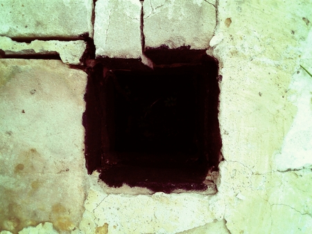 The black square of bricksの写真素材