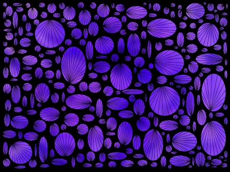 Pattern of geometric shapes on a black backgroundの写真素材