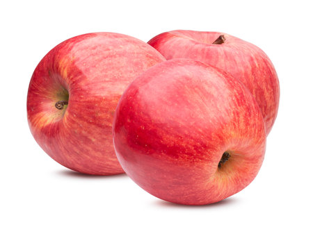 red apple isolated on white background.の写真素材