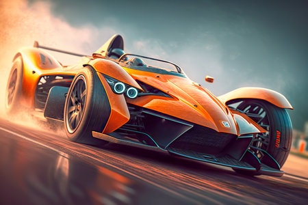 illustration of the concept new sport car.の素材