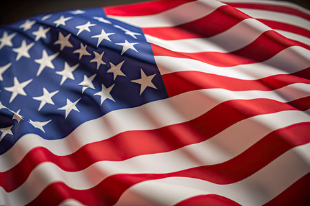flag of the USA.の素材