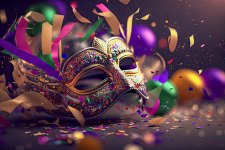 colorful carnival mask.の素材