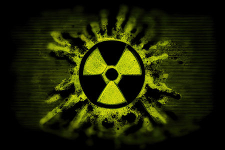 radiation hazard sign.の素材