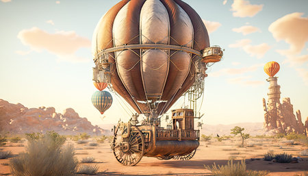 retro air balloon.の素材