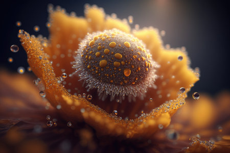 close up of flower pollen.の素材