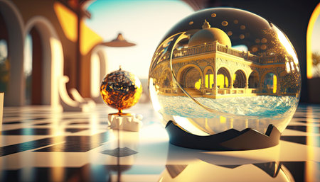 vacation postcard with tourist stuff.の素材