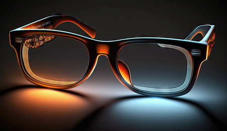 eyeglasses with computer protection.の素材