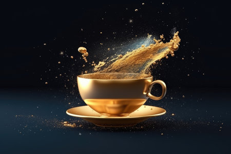 golden winner's cup.の素材