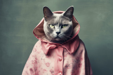 cat dressed in hoodie.の素材
