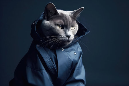 cat dressed in hoodie.の素材