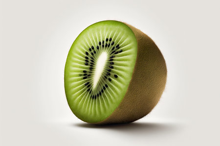 juicy kiwis on a white background.の素材