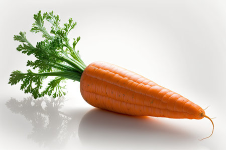 fresh carrot on a white background.の素材