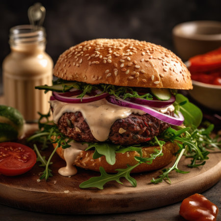 big and tasty burger.の素材
