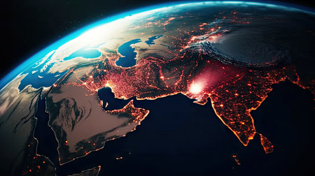 earth from space.の素材