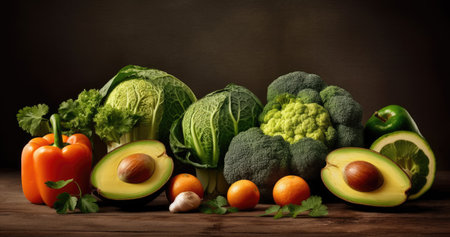 mix of healthy food.の素材