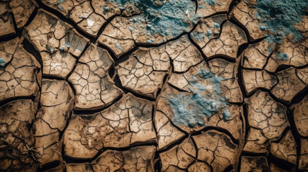 cracked dry mud.の素材