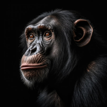 portrait of chimpanzee.の素材