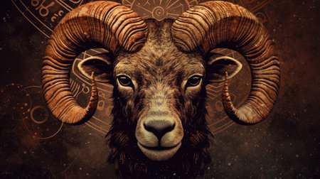 Zodiac sign Aries.の素材