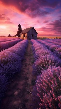 lavender field.の素材