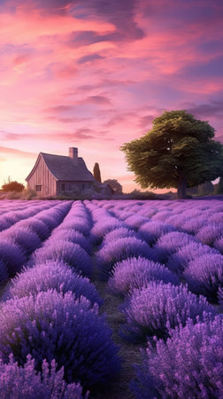 lavender field.の素材
