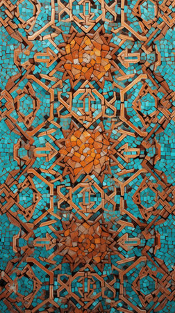 neon mandala background.の素材