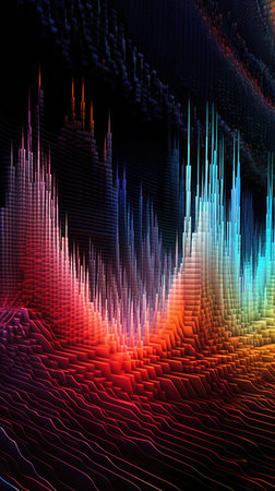 colorful lines background.の素材