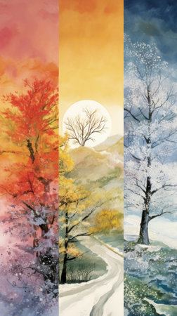 two season tree.の素材
