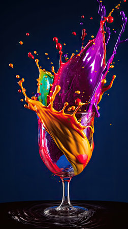 paint colors splashing.の素材