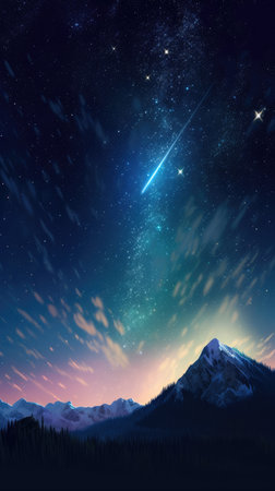 starry night sky.の素材