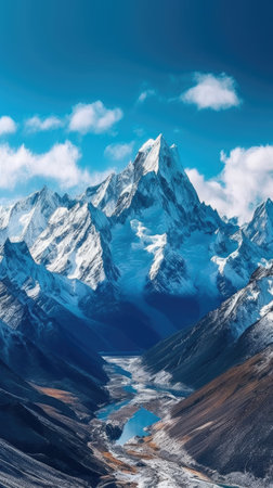 beautiful mountains landscape.の素材