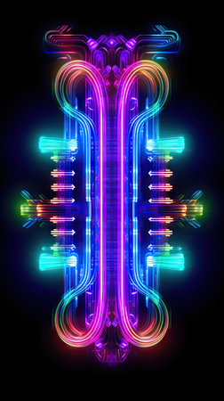 neon lines background.の素材