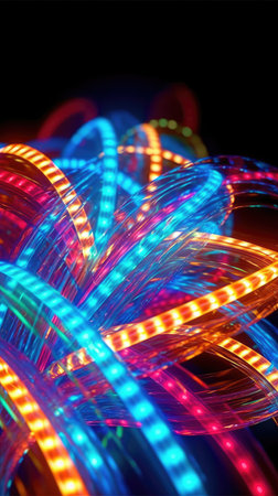 neon lines background.の素材