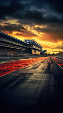 Le Mans car racing track.の素材