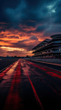 Le Mans car racing track.の素材