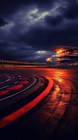 Le Mans car racing track.の素材