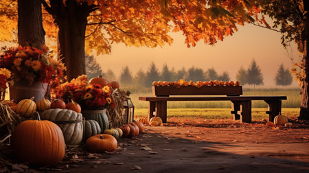 fall in the countryside.の素材