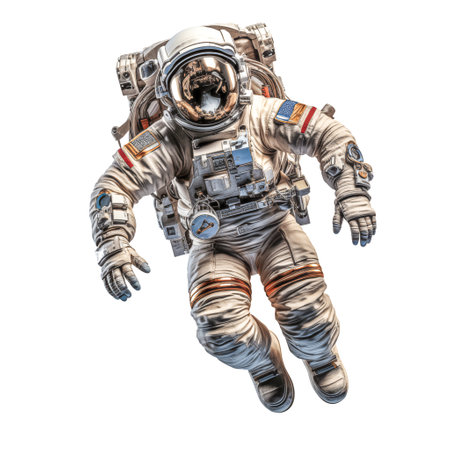 astronaut on the white background.の素材